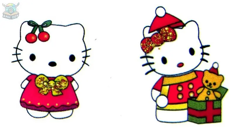 Tranh tô màu hello kitty