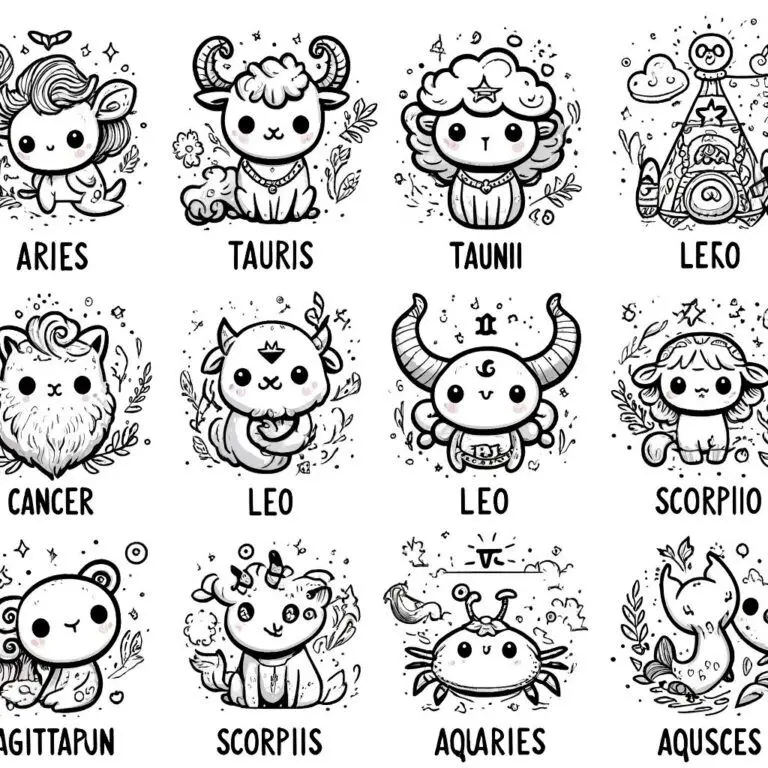 Tô màu theo phong cách chibi dễ thương cho 12 cung hoàng đạo Tô màu theo phong cách chibi dễ thương cho 12 cung hoàng đạo