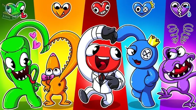 Bộ 100+ tranh tô màu Rainbow Friends vui nhộn cho bé yêu