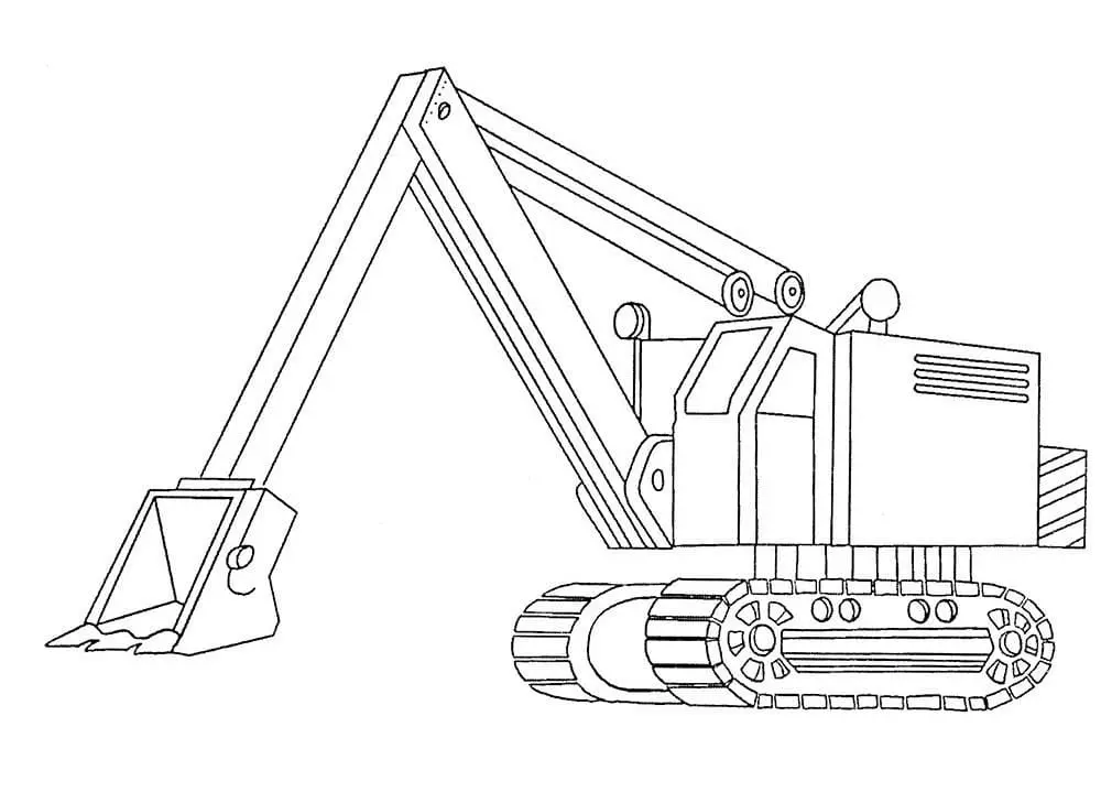 Tranh tô màu xe cẩu dễ dàng thực hiện