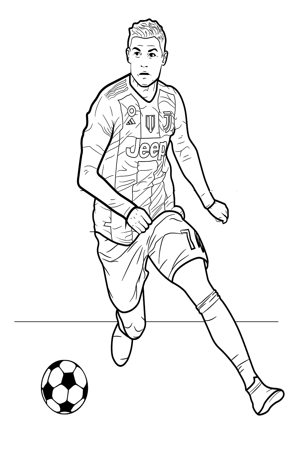 Tranh tô màu Ronaldo hỗ trợ học tập tại nhà