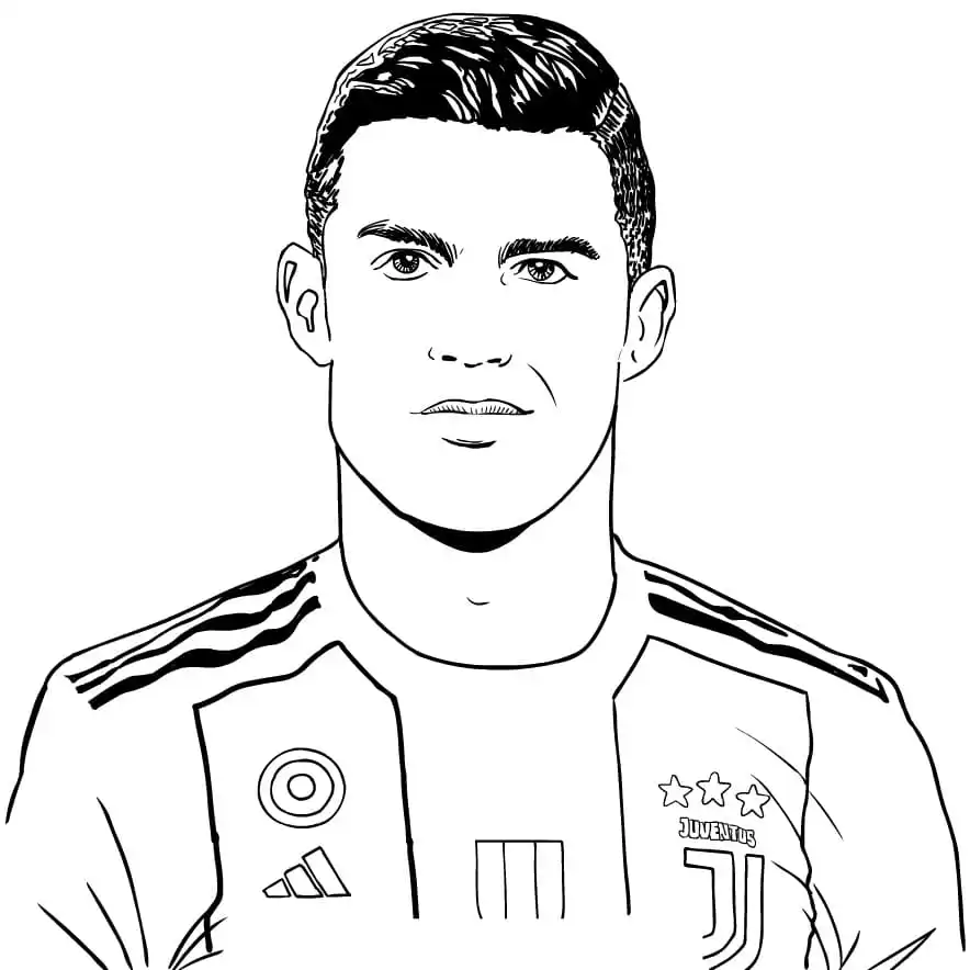 Tranh tô màu Ronaldo độc đáo giúp bé phát triển tư duy