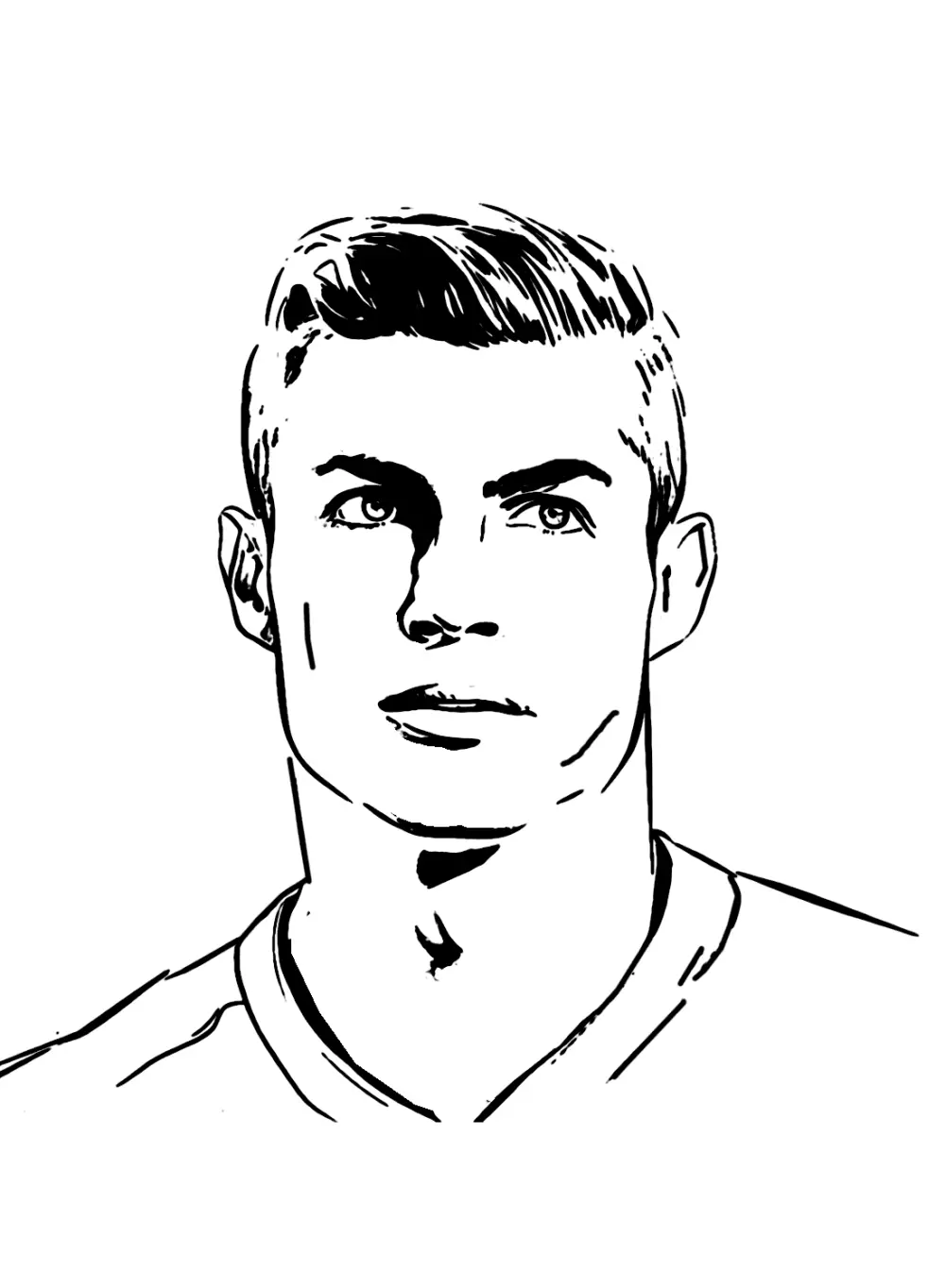 Tranh tô màu Ronaldo khuyến khích bé yêu bóng đá