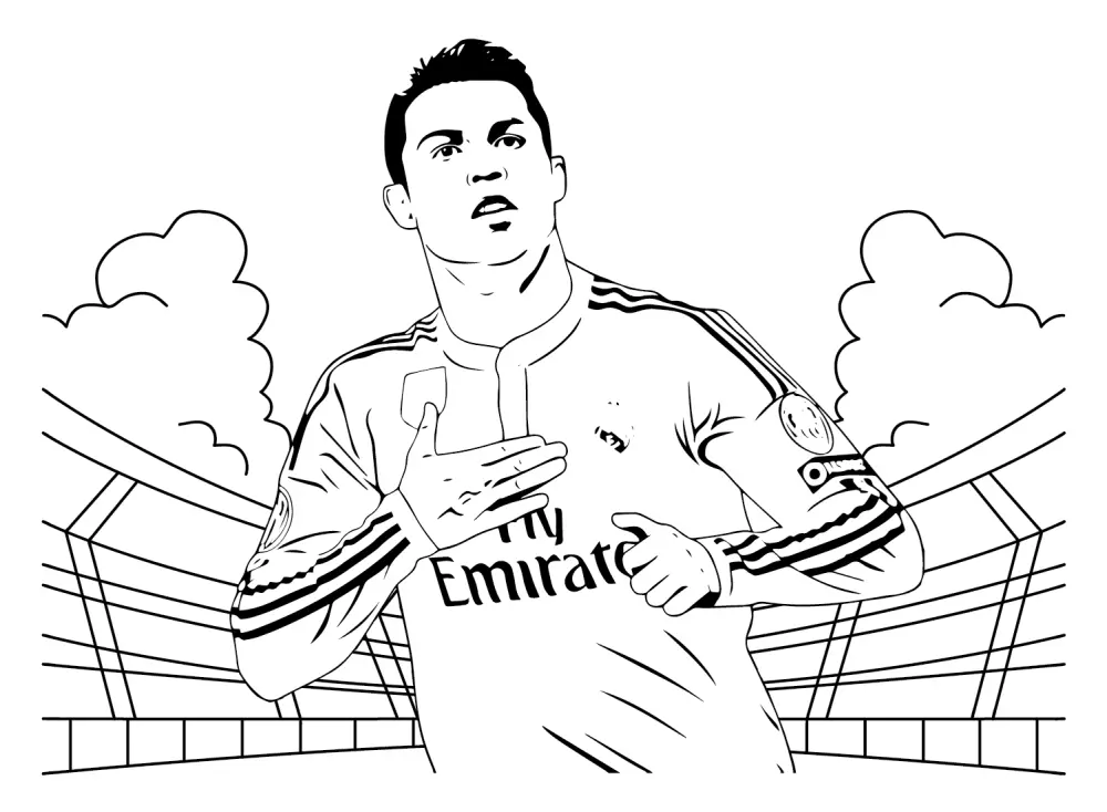 Tranh tô màu Ronaldo dành tặng cho ngày đặc biệt