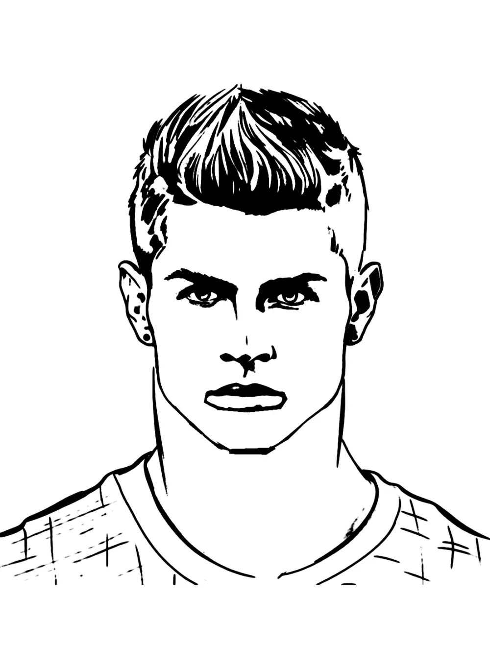 Tranh tô màu Ronaldo dành cho lớp học mỹ thuật