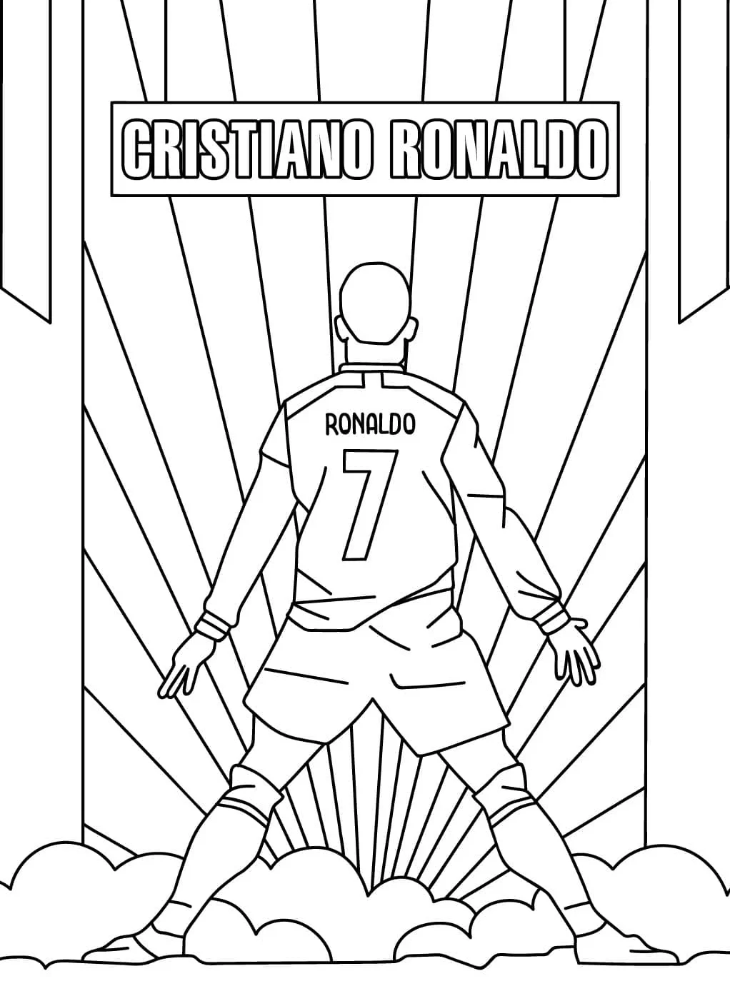 Tranh tô màu Ronaldo giúp trẻ học cách làm đẹp mọi thứ