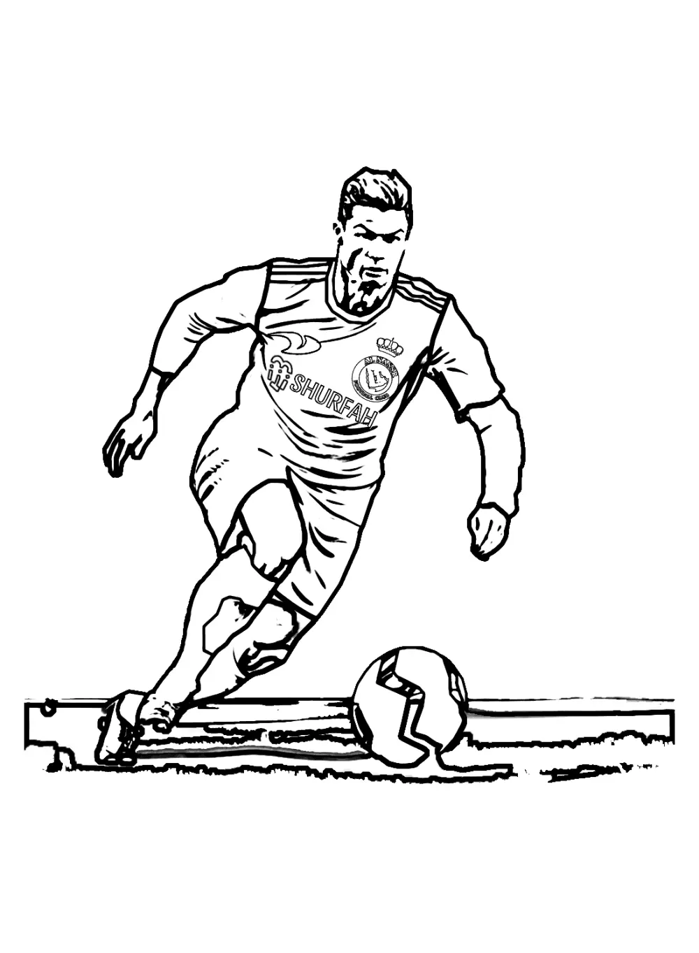 Tranh tô màu Ronaldo rèn luyện kỹ năng cầm bút