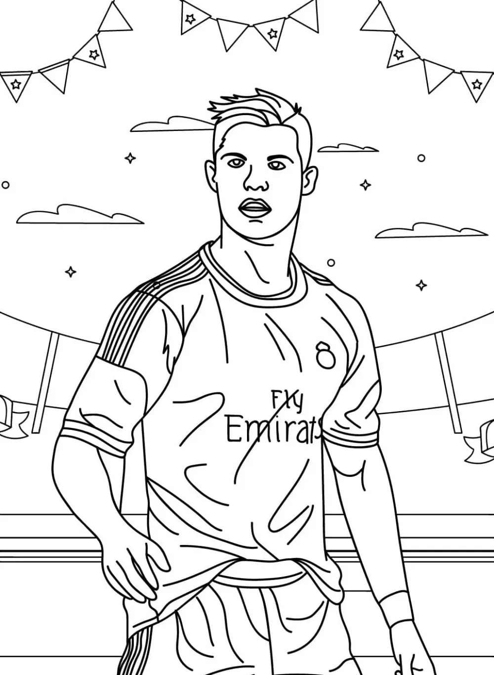Tranh tô màu Ronaldo phù hợp với mọi lứa tuổi