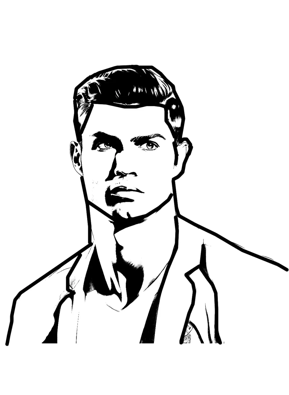Tranh tô màu Ronaldo hỗ trợ phát triển kỹ năng màu sắc
