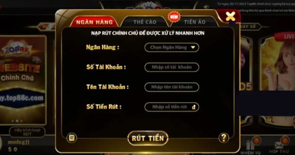 Lý do cần nạp tiền Top88