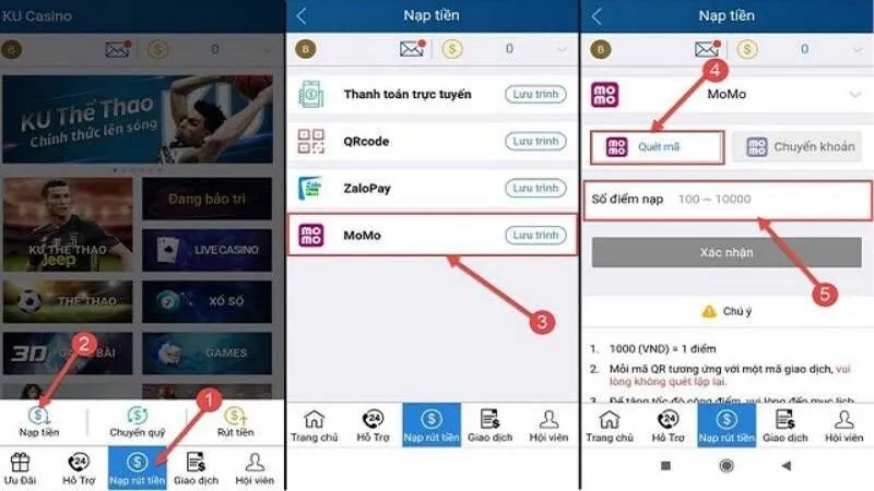 Nạp tiền Kubet qua thanh toán trực tuyến Nạp tiền Kubet qua thanh toán trực tuyến