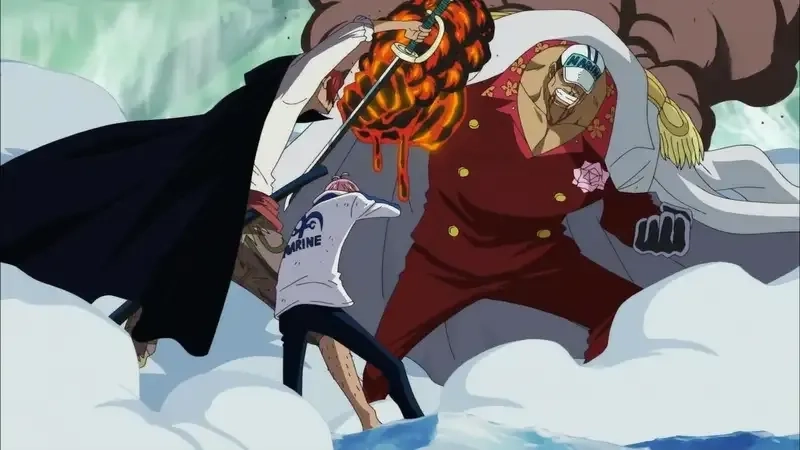 Whitebeard vs Akainu sức mạnh của Tứ Hoàng đối đầu