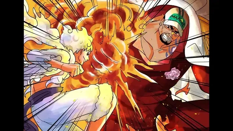 Akainu vs Whitebeard Manga trận chiến khốc liệt trong truyện tranh