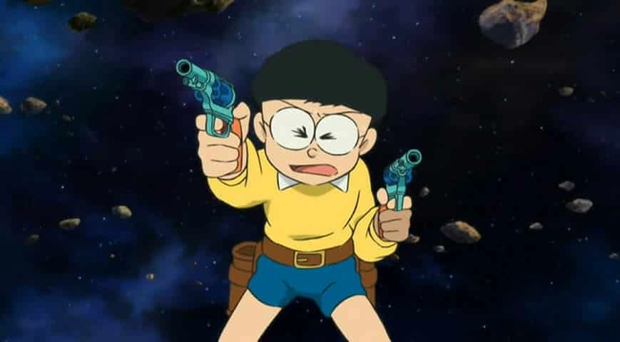 Ảnh Nobita và Xuka thể hiện tình cảm gắn bó