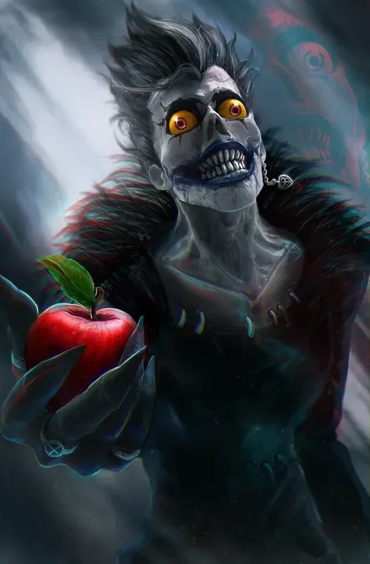 Death Note Ryuk thích thú khi con người dùng quyển sổ tử thần