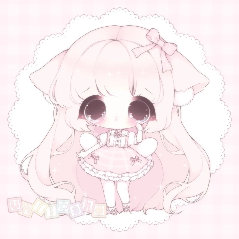 Say đắm trước hình chibi cô gái dễ thương