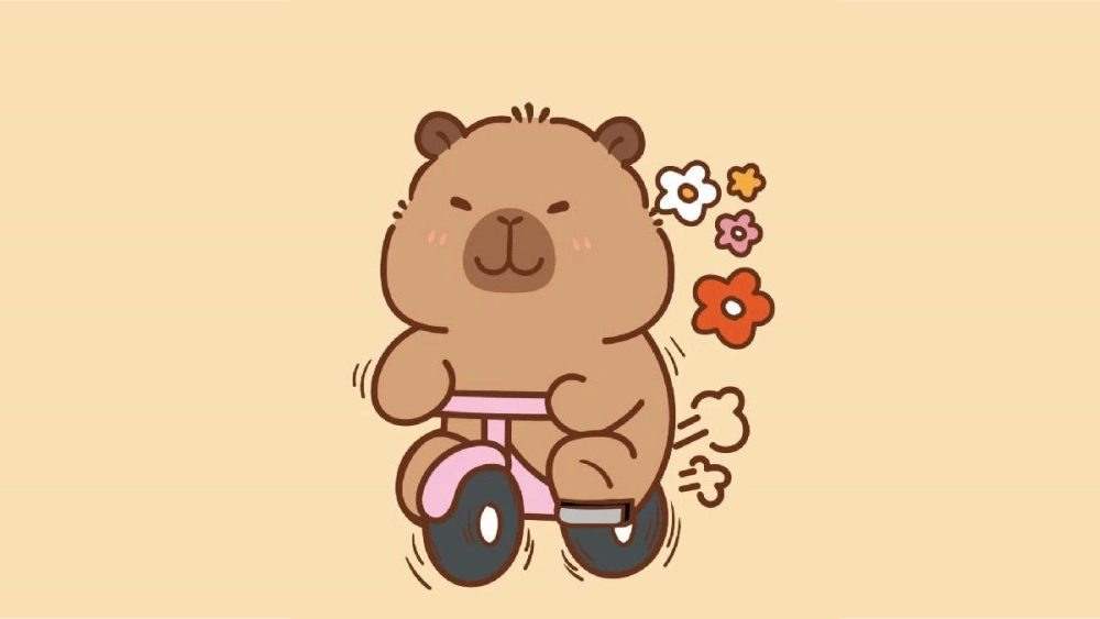 Làm mới điện thoại với hình nền avatar capybara chibi cute