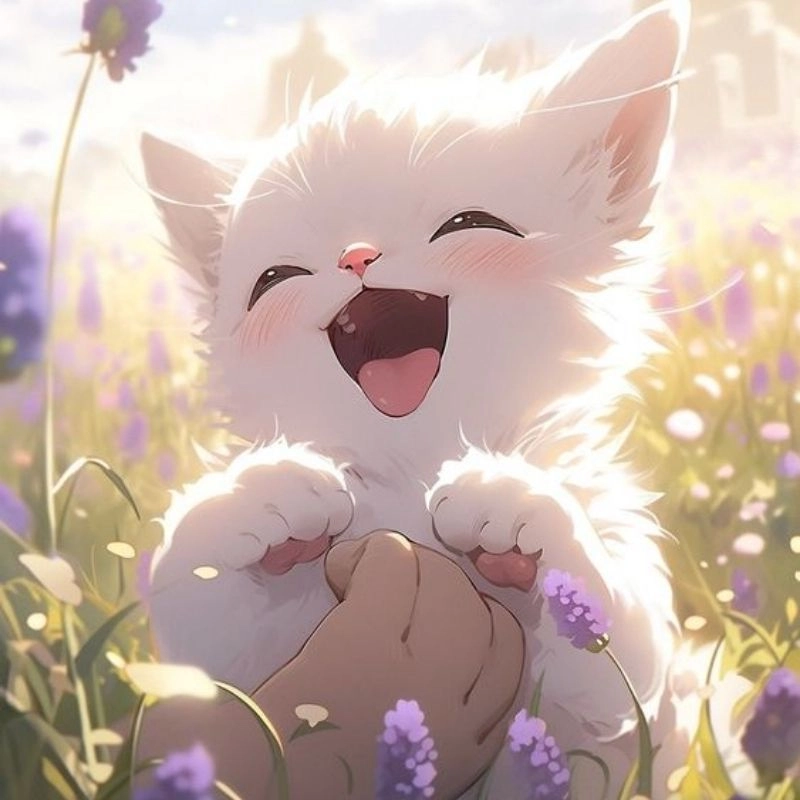 Cùng bạn bè chia sẻ avatar cute mèo chibi dễ thương