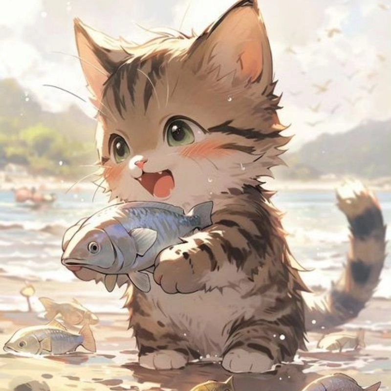 Gắn kết tình bạn bằng chibi avatar đôi bff cute mèo