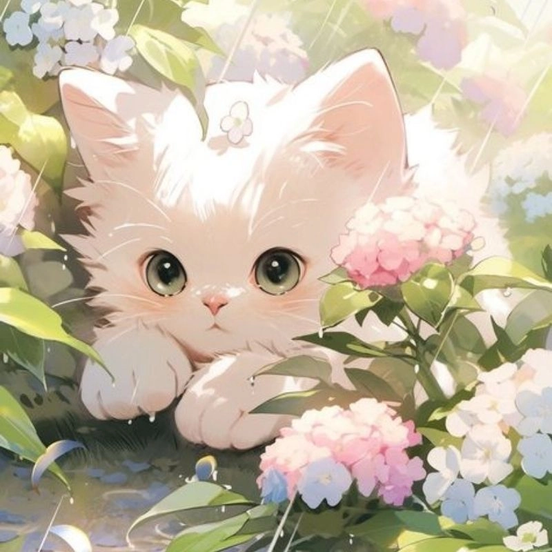 Chọn ngay avatar cute mèo chibi mập đôi cho đôi bạn thân