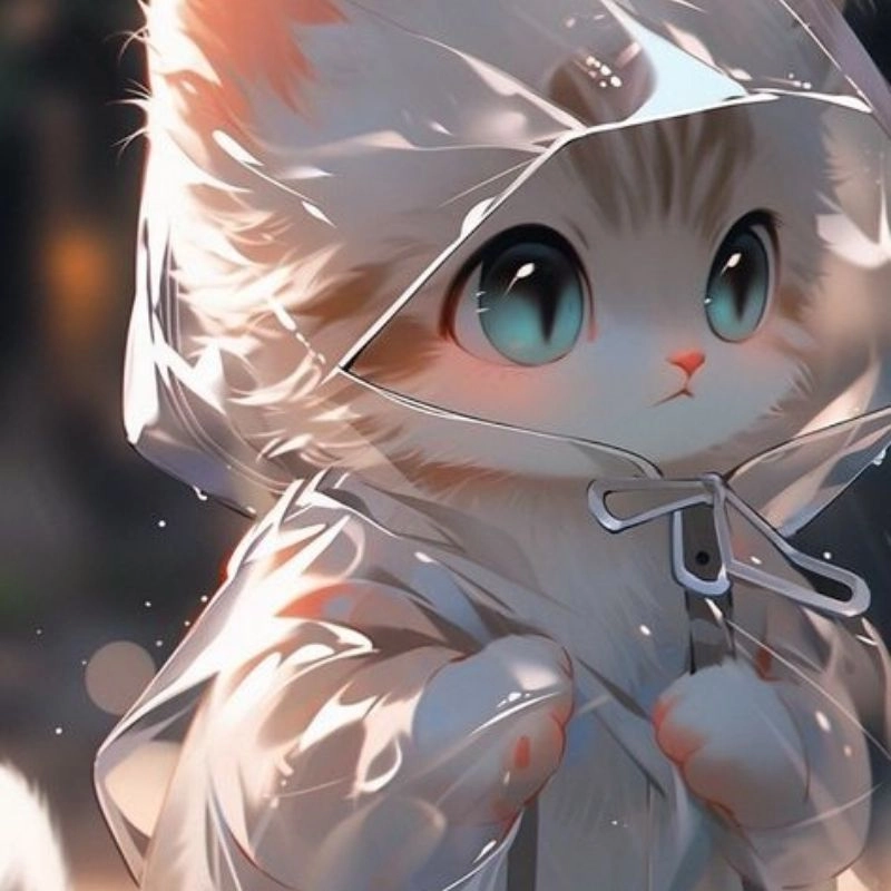 Cực xinh cùng avatar anime chibi cute girl mèo