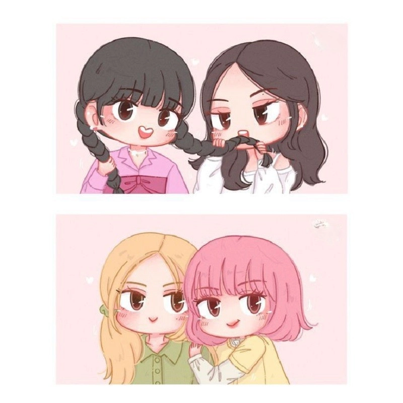 Thưởng thức hình vẽ chibi blackpink đẹp mắt
