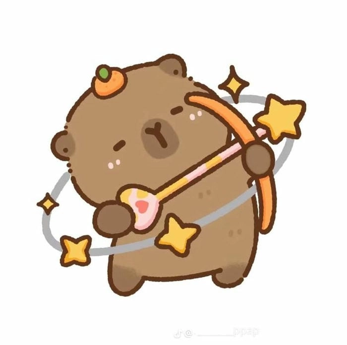 Bộ sưu tập sticker capybara chibi cute