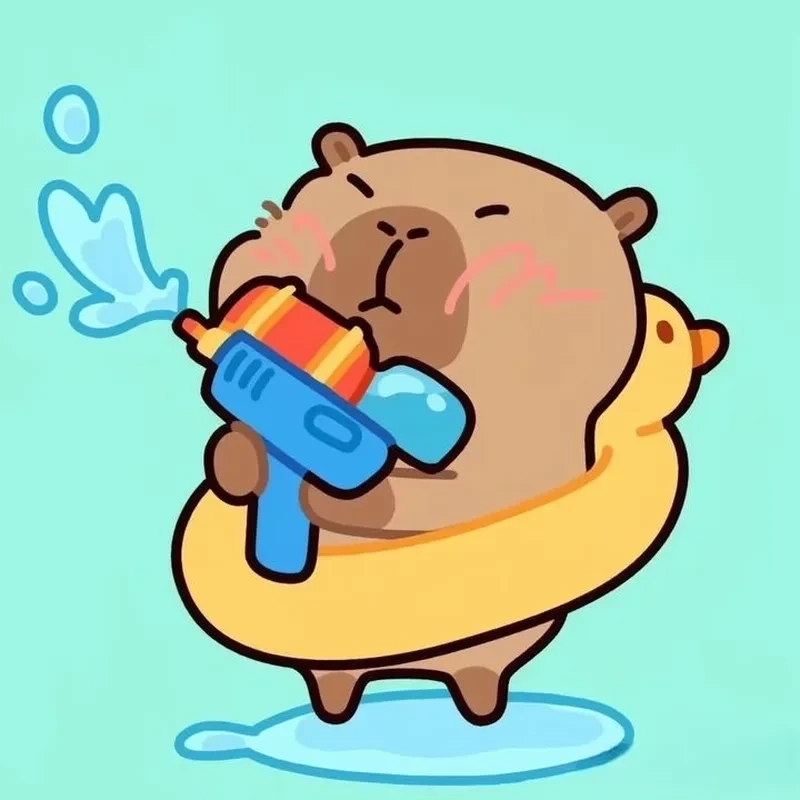 Ngắm hình ảnh con capybara chibi đáng yêu