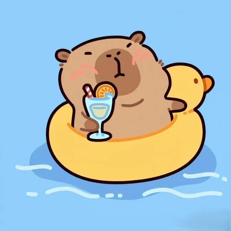 Làm mới desktop với chibi cute hình nền máy tính capybara