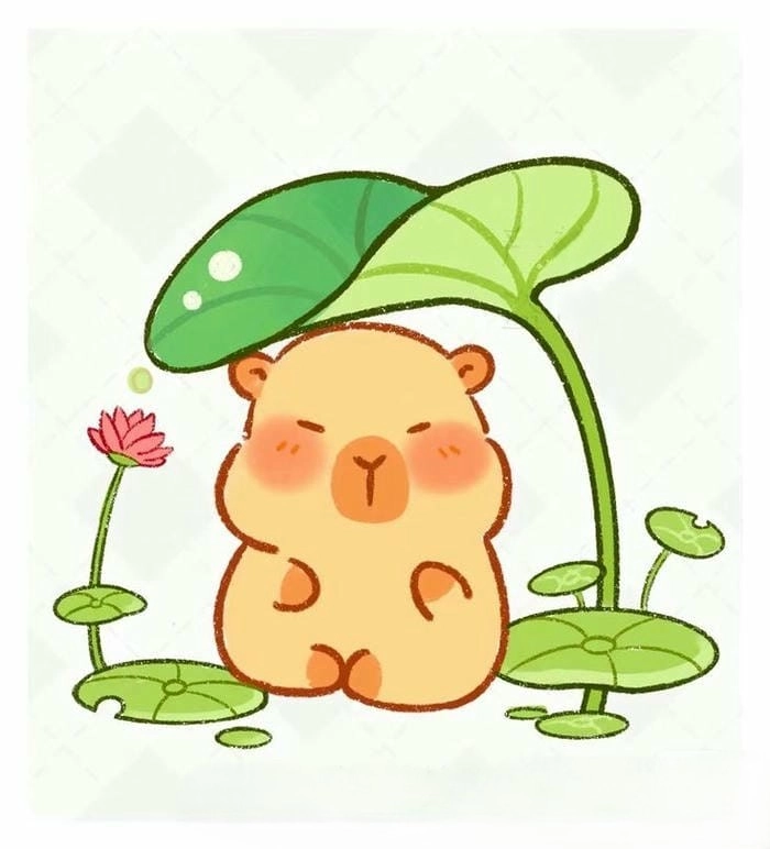 Trang trí điện thoại với hình nền điện thoại hình nền điện thoại capybara chibi