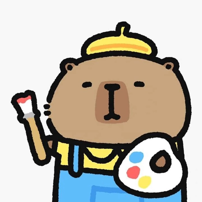 Làm mới tài khoản với avatar hình ảnh capybara cute chibi