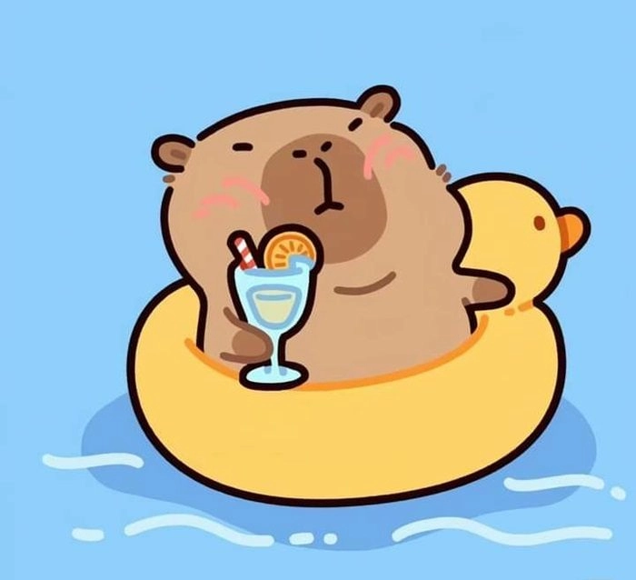 Cùng chiêm ngưỡng hình cute hình capybara chibi cute