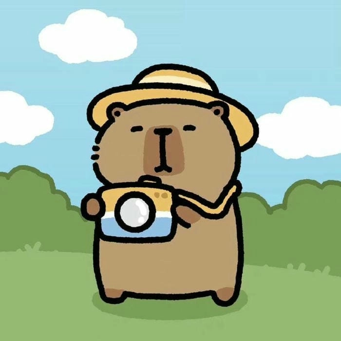 Chiêm ngưỡng nét capybara chibi đơn giản