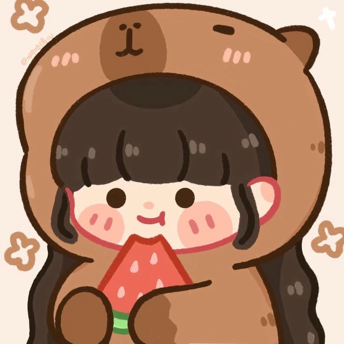 Tải ngay bộ chibi hình vẽ capybara chibi cute