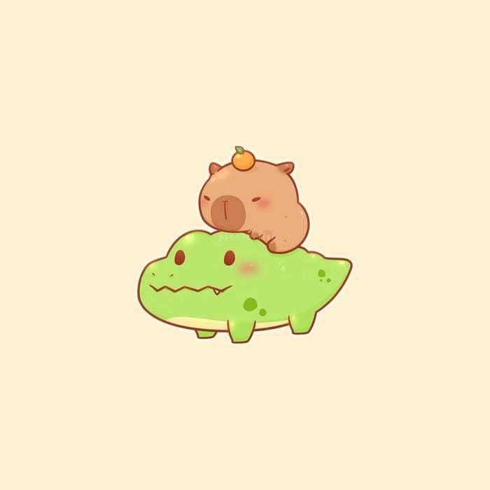 Sưu tầm ngay capybara chibi cute sticker