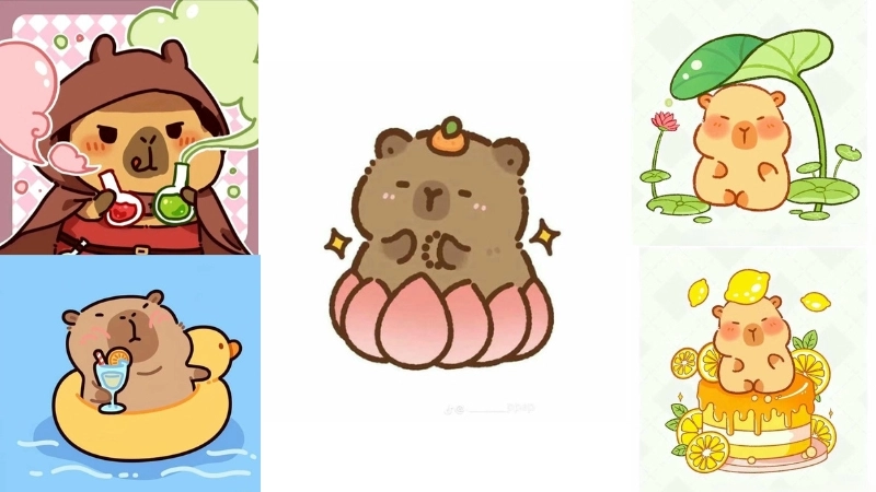 Hình ảnh cute chibi capybara là gì?