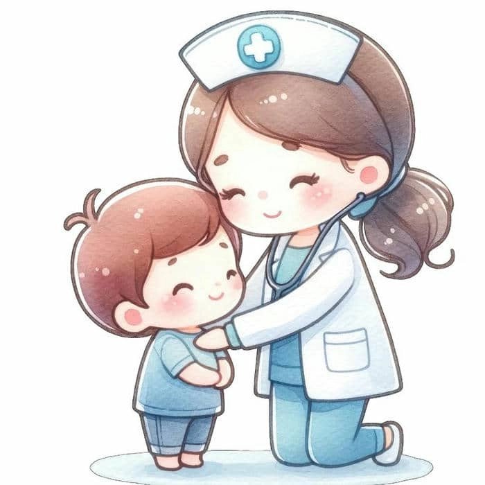 Tải ngay hình nền bác sĩ chibi đáng yêu