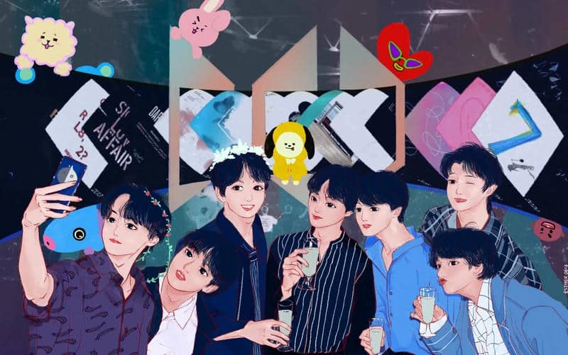 Sưu tập trọn bộ ảnh chibi bts dễ thương
