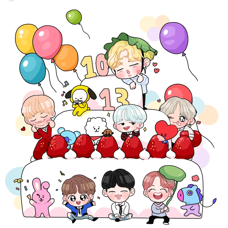 Chiêm ngưỡng tác phẩm bts chibi art đẹp mắt