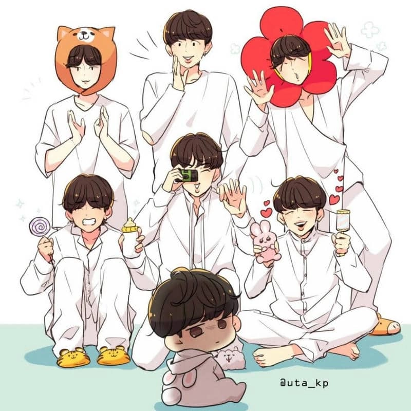 Chiêm ngưỡng ngay chibi bts jin dễ thương
