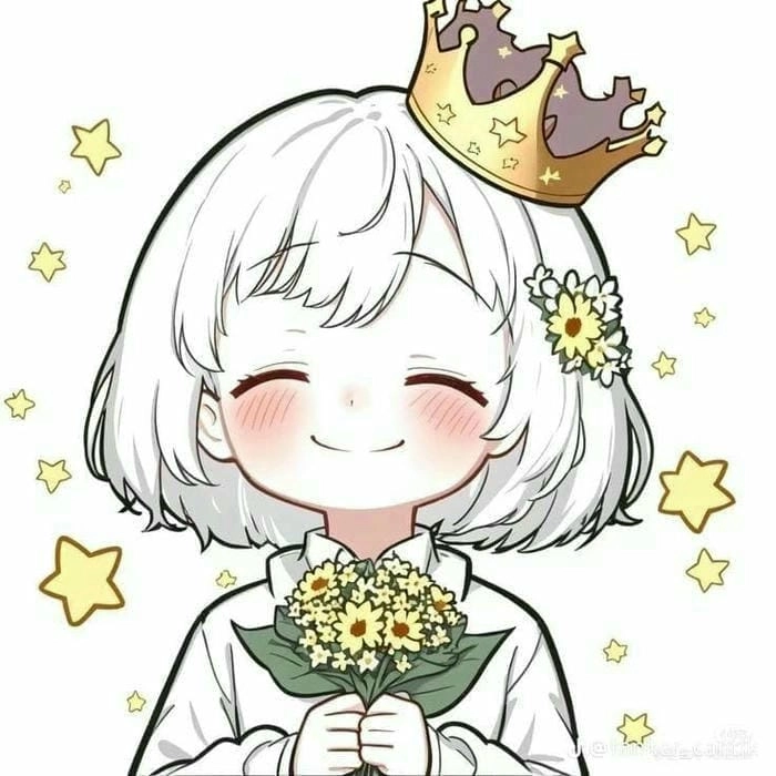 Thử ngay chibi cartoon girl cute avatar che mặt anime