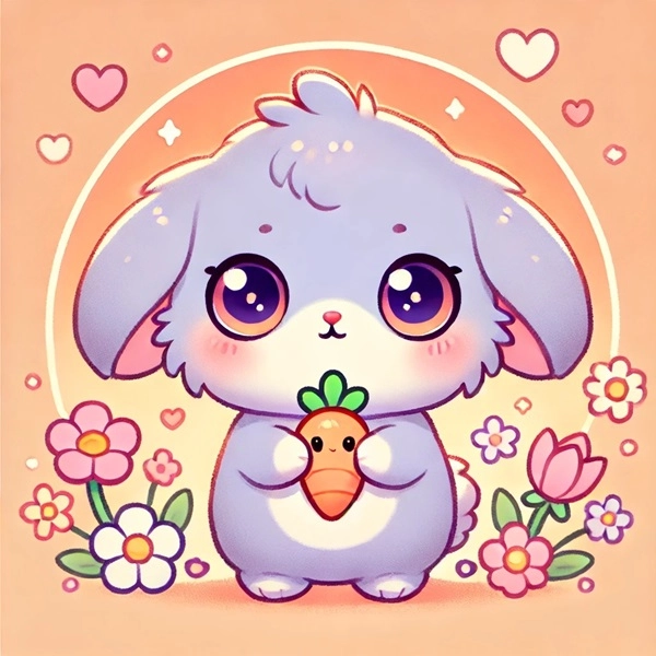 Tận hưởng bộ sưu tập cute thỏ con dễ thương chibi ngộ nghĩnh