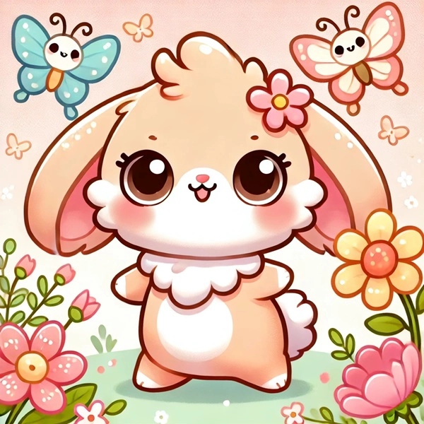 Bộ ảnh thỏ con chibi đẹp mê ly cho người yêu động vật