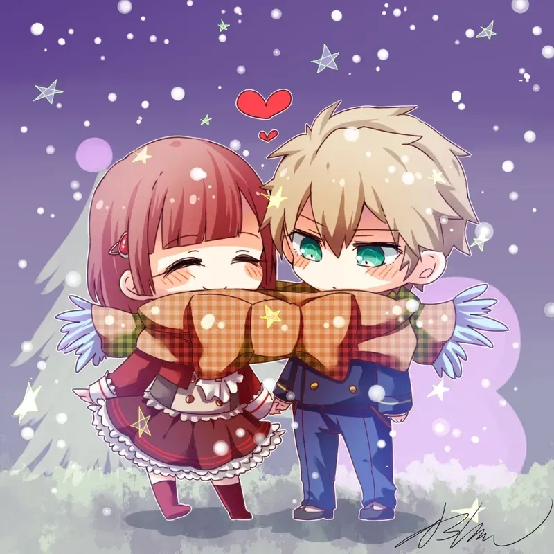 Tuyển chọn ảnh chibi cặp đôi cực dễ thương
