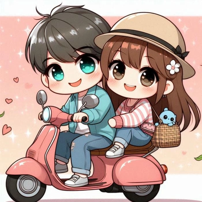 Khám phá bộ ảnh chibi cute đôi đáng yêu