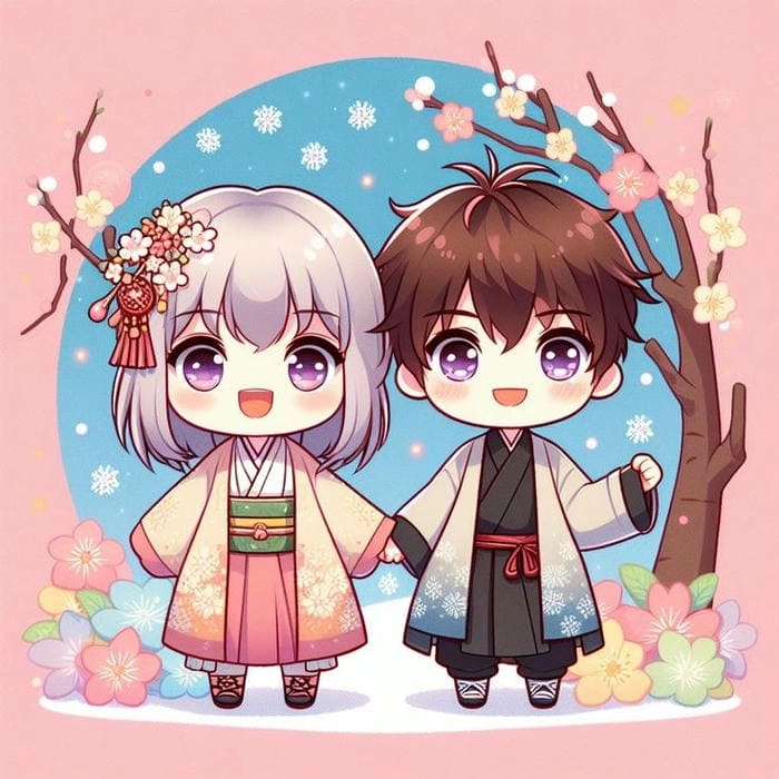 Đừng bỏ lỡ ảnh cặp đôi chibi cute ngộ nghĩnh