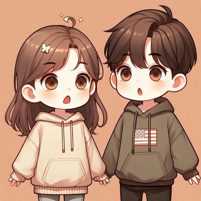 Tìm ngay bộ ảnh đôi chibi cực cute