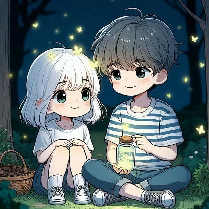 Xem ngay ảnh đôi chibi cute nổi bật