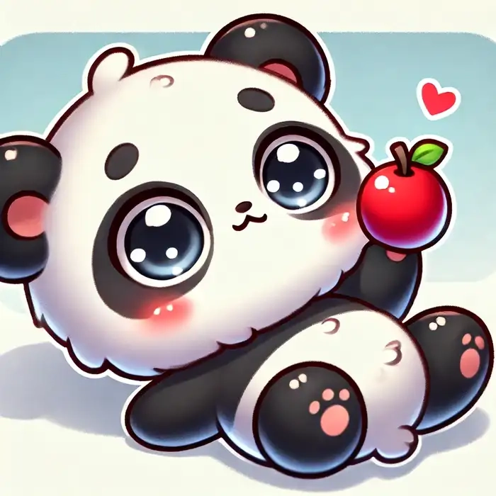 Hình ảnh đáng yêu của gấu trúc chibi