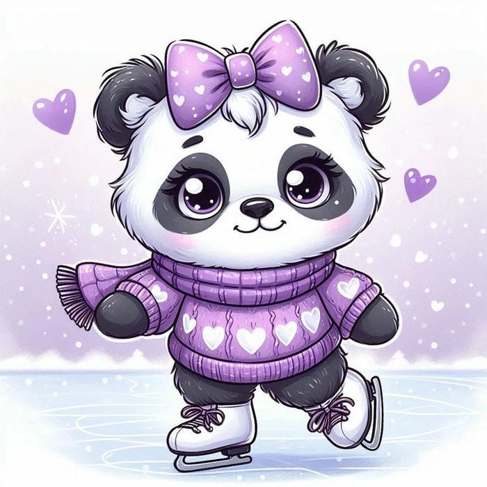 Bộ ảnh dễ thương gấu trúc chibi cute